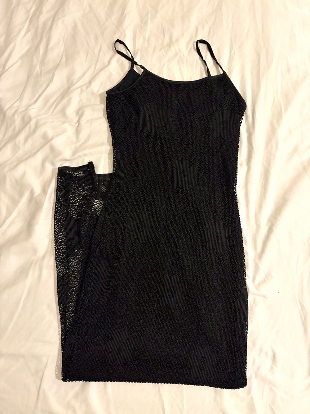 Pio Studio Black Lace Maxi Dress with Floral Overlay